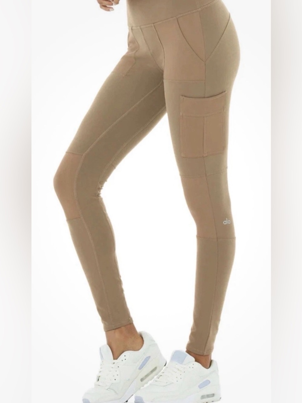 Alo High-Waist Cargo Leggings, Size small tan - Picture 4 of 7